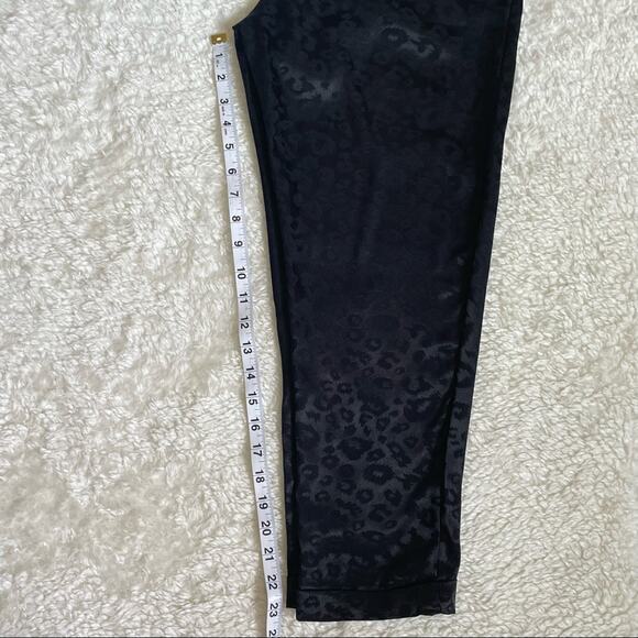 Mi Ami Andey Animal Print Black Joggers Satin Leopard Tapered Pants STYLEWS30234 - Picture 10 of 16